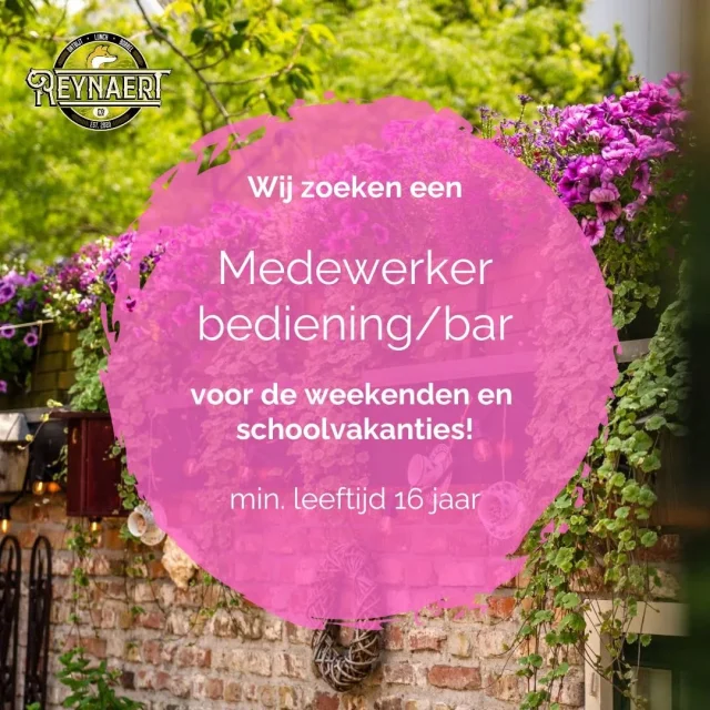 Wij hebben per direct plaats voor een enthousiaste collega in de bediening en achter de bar. Ben jij enthousiast, vriendelijk en bewaar je graag het overzicht? Dan zijn we op zoek naar jou! Je zult voornamelijk werkzaam zijn in de weekenden en schoolvakanties, overdag en/of ’s avonds.
•
Je vindt ons in hartje centrum, in de leukste winkelstraat van Middelburg. Hier laten we onze gasten in alle rust genieten van koffie, taart, ontbijt, lunch en diner. Bij ons kun je rekenen op heldere afspraken, duidelijke werkroosters en een goed salaris. Iets voor jou? Stuur dan een e-mail naar info@reynaertenco.nl. Even binnenlopen mag natuurlijk ook. Hopelijk tot snel!
•
#middelburg #middelburgsestraatjes #langeviele #ontbijt #breakfast #frühstück #lunch #borrel #aperitif #apero #tuinterras #supportyourlocals #goodcompany #ilovezeeland #werkenindehoreca #horecabaan #weekendbaan #bijbaan #vakantiebaan #vakantiewerk