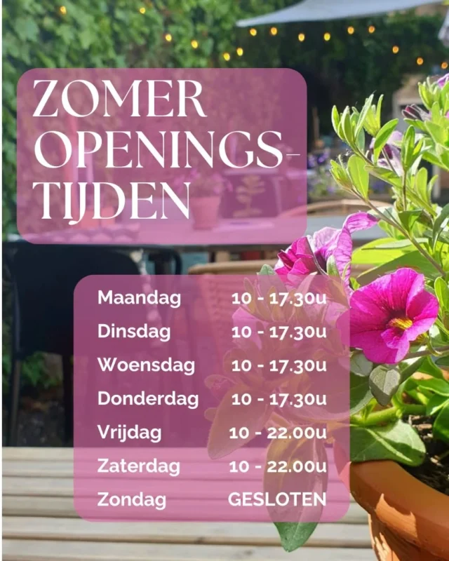 Goed nieuws! In juli en augustus zijn wij ook op de maandag geopend ☀️. Zes dagen per week dus! Dat betekent een dagje extra genieten op ons rustige tuinterras van een heerlijk ontbijtje, een lekkere lunch of een verkoelend drankje. Bovendien kun je elke vrijdag- en zaterdagavond bestellen van onze Mexicaanse kaart. Fijne zomer en tot snel!
•
Je vindt ons in hartje centrum, in de leukste winkelstraat van Middelburg. Met liefde maken we hier jouw ontbijt, lunch en borrel klaar. Tegenwoordig kun je op vrijdag- en zaterdagavond ook bij ons terecht voor het lekkerste Mexican streetfood.
•
📍 Langeviele 61, Middelburg
☎️ 0118-853886
📧 info@reynaertenco.nl
🌐 www.reynaertenco.nl
•
#middelburg #middelburgsestraatjes #langeviele #goodcompany #supportyourlocal #supportyourlocals #ilovezeeland #tuinterras #stadstuin #uitinzeeland #bierproeverij #diner #dinner #mexicaans #mexicanfood #afrocoffee #taart #ontbijt #breakfast #frühstück #lunch #flammkuchen #borrel #aperitif #apero #vrijdagmiddagborrel