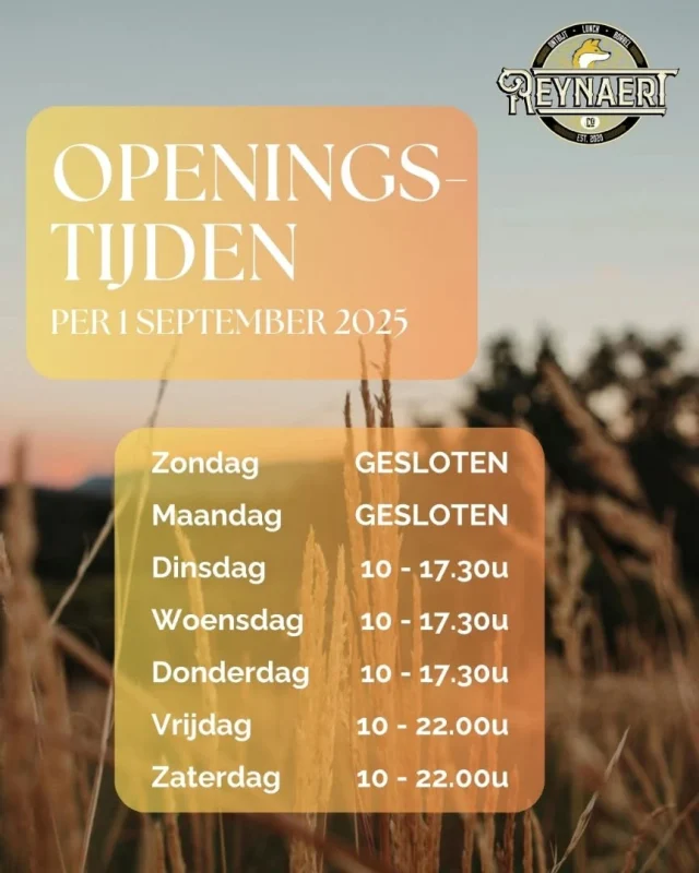 Nu de schoolvakanties voorbij zijn, zijn wij op de maandag weer gesloten. Van dinsdag t/m zaterdag kun je natuurlijk gewoon bij ons terecht voor een goede kop koffie, huisgemaakte taartjes, een lekker ontbijt of een heerlijke lunch. En uiteraard blijven wij op vrijdag- en zaterdagavond het lekkerste Mexican streetfood serveren 🤗. Tot snel!
•
Je vindt ons in hartje centrum, in de leukste winkelstraat van Middelburg. Met liefde maken we hier jouw ontbijt, lunch en borrel klaar. Tegenwoordig kun je op vrijdag- en zaterdagavond ook bij ons terecht voor het lekkerste Mexican streetfood.
•
📍 Langeviele 61, Middelburg
☎️ 0118-853886
📧 info@reynaertenco.nl
🌐 www.reynaertenco.nl
•
#middelburg #middelburgsestraatjes #langeviele #goodcompany #supportyourlocal #supportyourlocals #ilovezeeland #tuinterras #stadstuin #uitinzeeland #bierproeverij #diner #dinner #mexicaans #mexicanfood #afrocoffee #taart #ontbijt #breakfast #frühstück #lunch #flammkuchen #borrel #aperitif #apero #vrijdagmiddagborrel