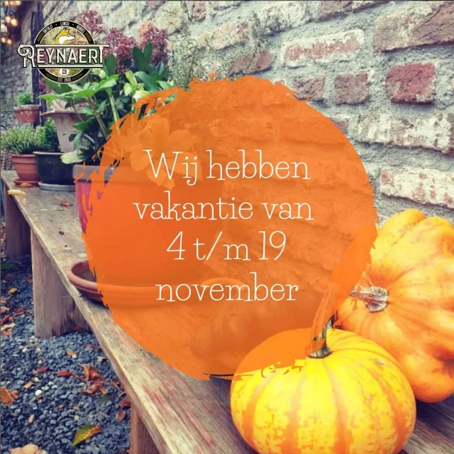Wij zijn er even tussenuit 🍂🍄🍁. Donderdag 20 november staan we vanaf 10u weer voor jullie klaar. Tot dan!
•
Je vindt ons in hartje centrum, in de leukste winkelstraat van Middelburg. Met liefde maken we hier jouw ontbijt, lunch en borrel klaar. Bovendien kun je tegenwoordig op vrijdag- en zaterdagavond ook bij ons terecht voor het lekkerste Mexican streetfood.

📍 Langeviele 61, Middelburg
☎️ 0118-853886
📧 info@reynaertenco.nl
🌐 www.reynaertenco.nl
•
#middelburg #middelburgsestraatjes #langeviele #goodcompany #ontbijt #breakfast #frühstück #supportyourlocal #supportyourlocals #ilovezeeland #lunch #flammkuchen #borrel #aperitif #apero #vrijdagmiddagborrel #diner #dinner #mexicaans #mexicanfood #tuinterras #stadstuin #uitinzeeland #bierproeverij #afrocoffee #taart